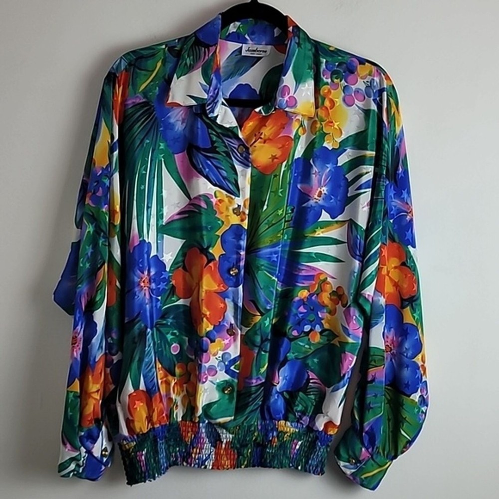 Vintage Jamboree multicolor lightweight bomber jacket Sz 16